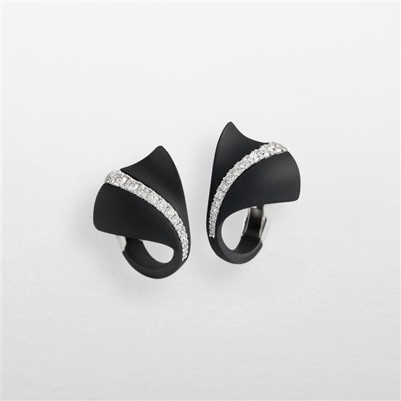 Orecchini Giorgio Visconti Donna GINKGO in Titanio Diamante 0.39 Ct BB40491N - BB40491N